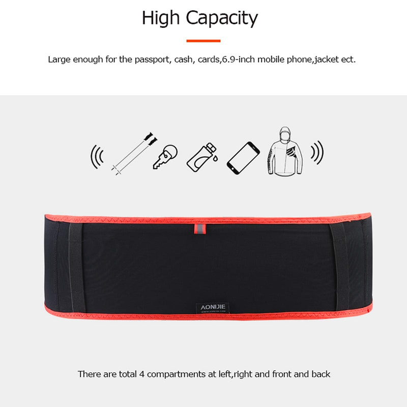AONIJIE Hydration Belt Running Fanny Pack, with 250ml Soft Water Bottle Flask Phone Holder for Trailing Running Climbing Jogging Cycling Workout Fitness 3 Colors (Black, M/L) Black