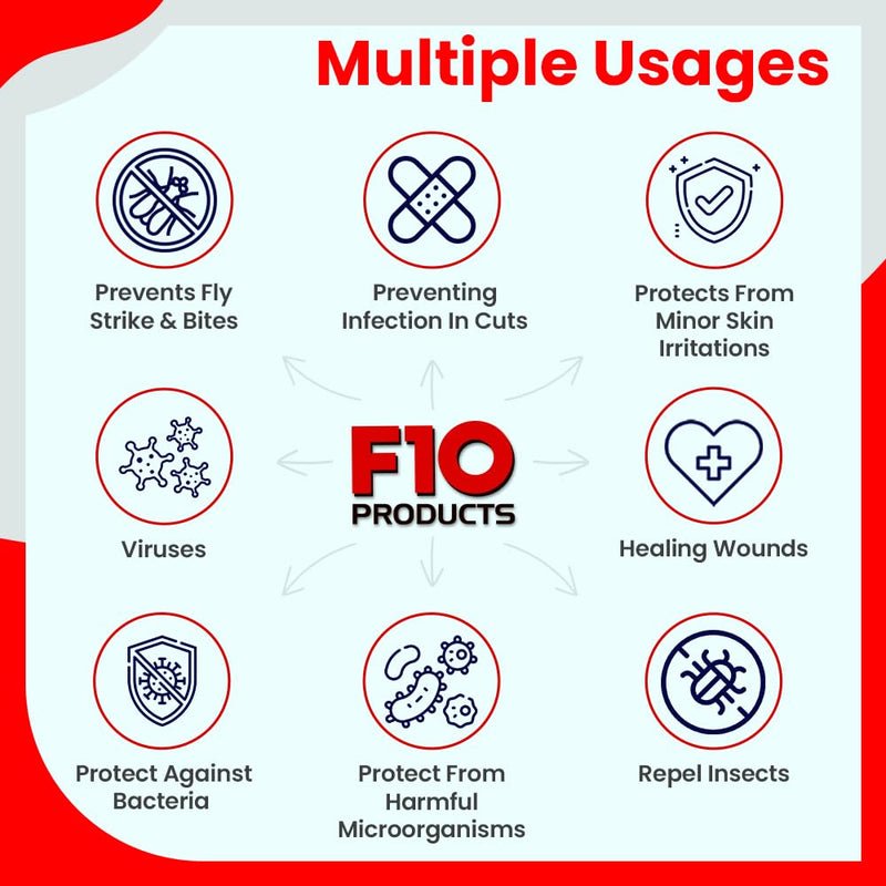 F10 Antiseptic Wound Spray for Reptiles, Birds, Small Animals & Exotic Animals, Antiseptic Pain Relief Spray & Prevents Infection - 100ml 100 ml - PawsPlanet Australia