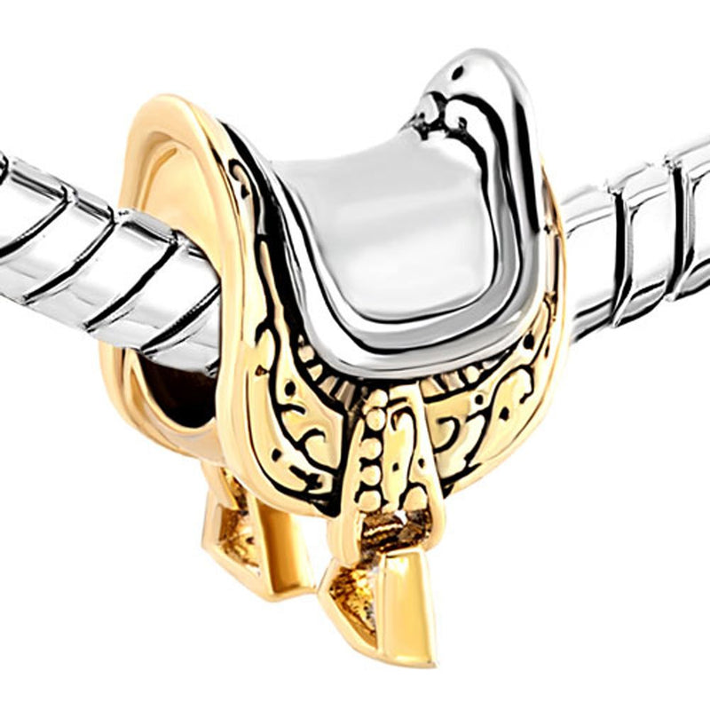 CharmSStory Horseshoe Charm Equestrian Saddle Lover Beads For Bracelets - BeesActive Australia