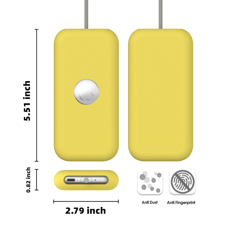 Soft Silicone Case Cover Compatible with Apple Vision Pro Battery Case Apple VR Vision Pro Battery Protective Case Cover Anti-Scratch Fall-Proof Case for Apple Vision Pro Battery Accessories (Yellow) Yellow - BeesActive Australia