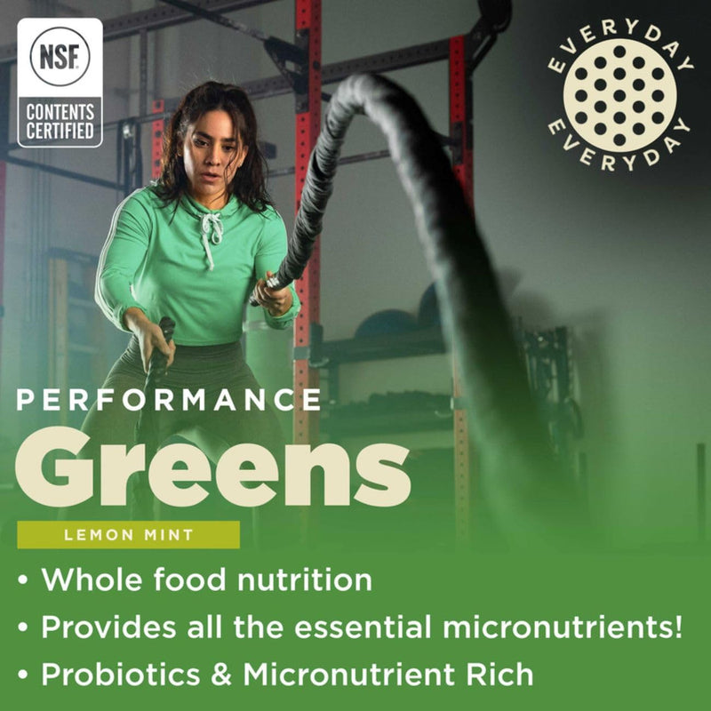 Gnarly Nutrition Greens Superfood Powder – Lemon Mint Performance Super Greens Powder – NSF Contents Certified – Organic, Probiotics & Essential Micronutrients - Lemon Mint, 11.64 oz Bag (30 Servings)
