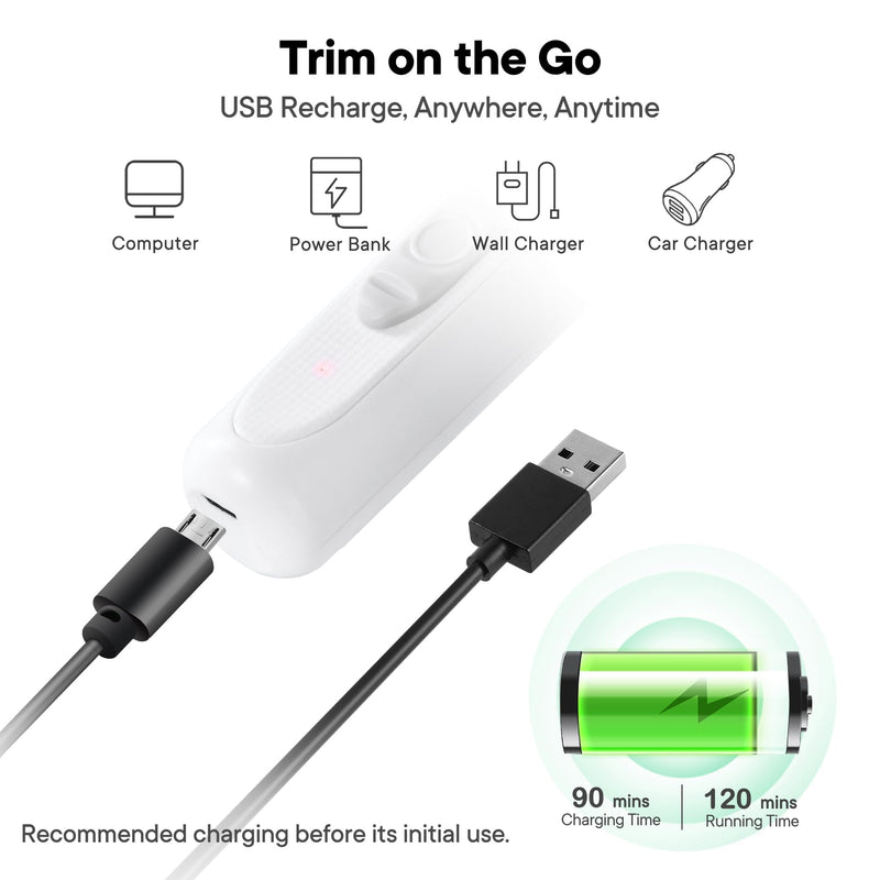 Dog Paw Trimmer with LED Light, Rechargeable Cordless Electric Grooming Clippers, Low Noise Pet Hair Shaver for Small Dogs Cats Trimming Around Paws, Eyes, Ears, Face, Rump - BeesActive Australia