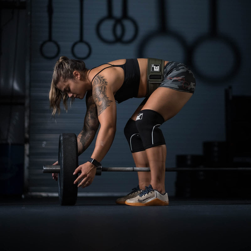 Element 26 Knee Sleeves for Weightlifting (Sold as a Pair) - 6mm Premium Neoprene for Compression, Mobility, and Warmth - Compression Sleeve for Functional Fitness, Squats, Deadlifts (Medium, Black) Medium Black and White