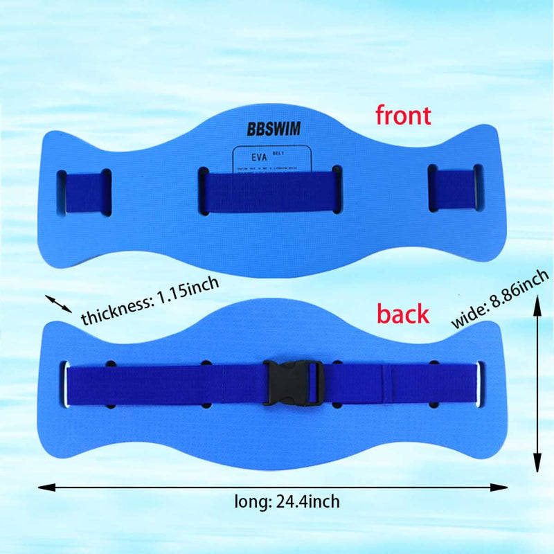 EVA Swimming Floatation Exercise Belt, Adjustable Swim Training Equipment Belt Outdoor Swim Training Tools for Adult and Kids Size M - Blue - 1PC - BeesActive Australia