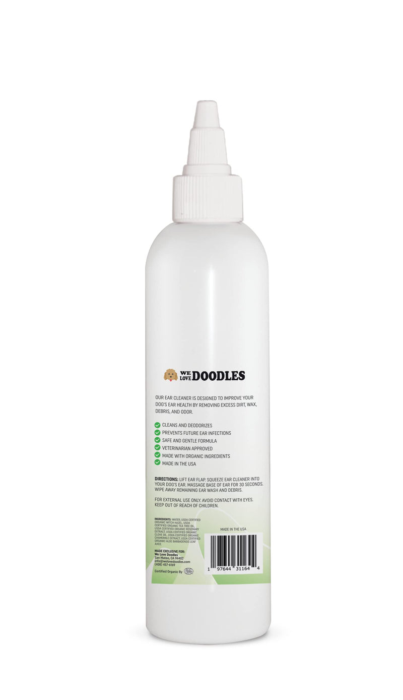 We Love Doodles Organic Dog Ear Cleaner | Ear Wash for Dogs | Made in USA | Natural | Clean Ear Drops | Prevents Infection, Itching & Odor | Puppy Ear Cleanser | Pet Cleaning Ears Solution - BeesActive Australia
