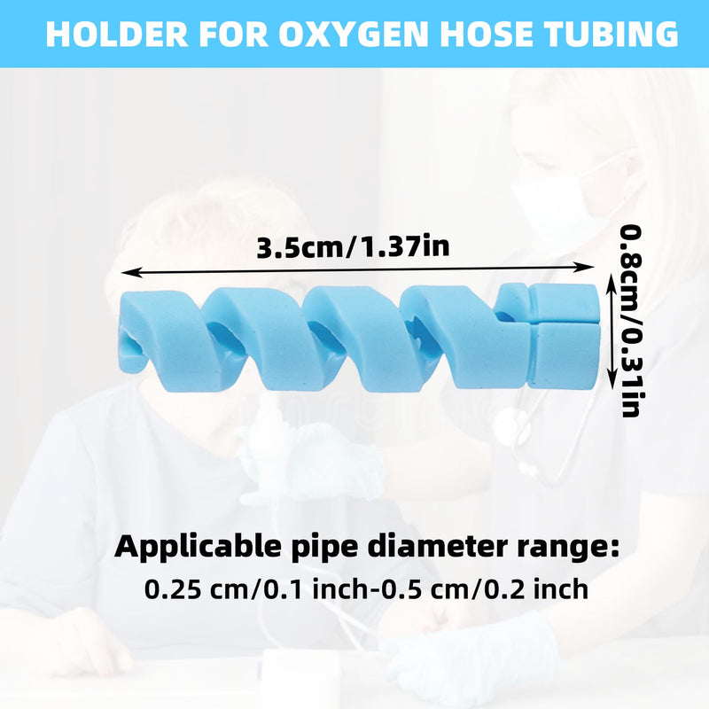 10 Pack Oxygen Tube Support Crimp Straightener for Portable Oxygen Concentrator, Oxygen Tubing Support for Oxygen Tank Oxygen Hose Nasal Cannula Oxygen Accessories (Blue) Blue - BeesActive Australia