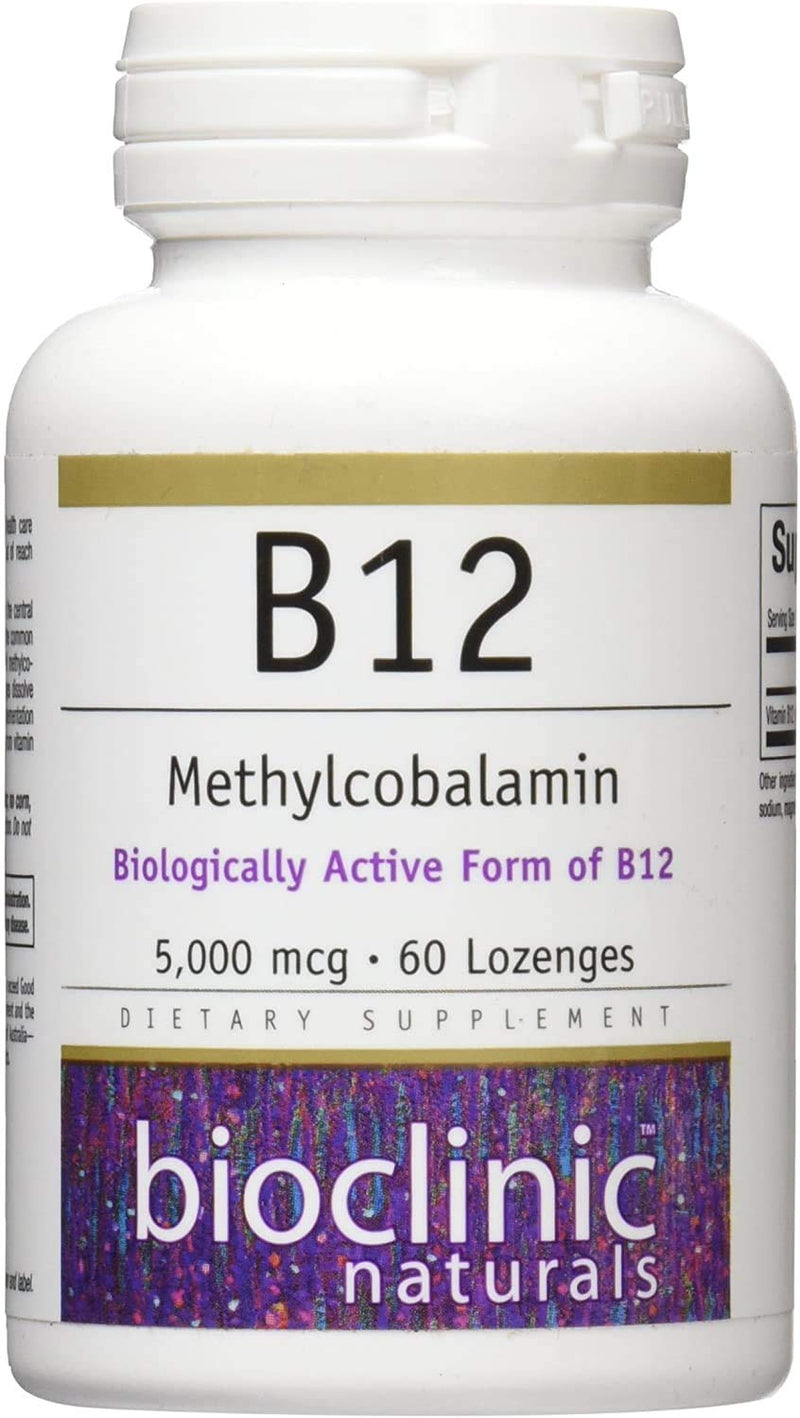 Bioclinic Naturals B12 Methylcobalamin 5000 mcg 60 Loz - Pack of 2