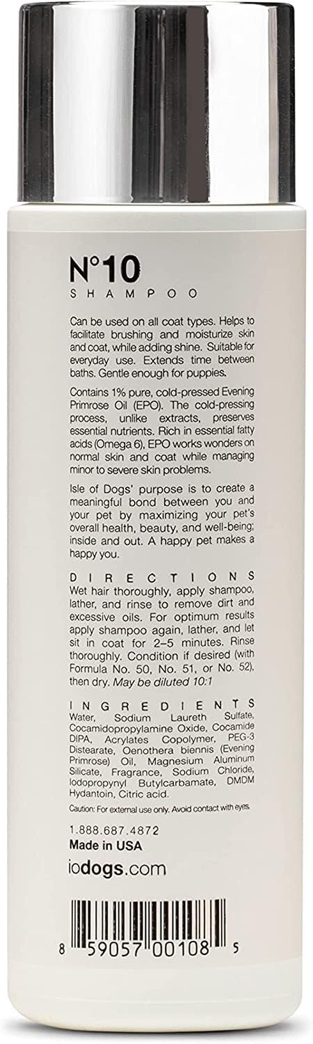 Isle of Dogs Coature No. 10 Evening Primrose Oil Dog Shampoo for Dry and Sensitive Skin, 8.4- Ounces - PawsPlanet Australia