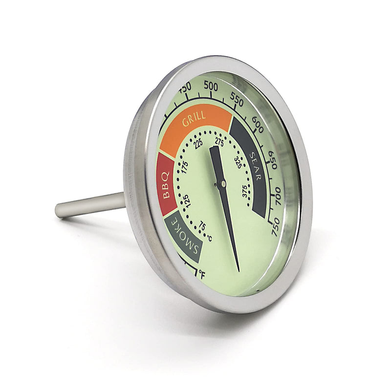 3 1/8” Accurate Luminous BBQ Thermometer Gauge for Oklahoma Joe’s Smokers 3695528R06 & Most Charcoal Pellet Wood Pit Smoker Grills, 1/2 NPT Male Thread Temperature Gauge Replacement, Grill Thermostat