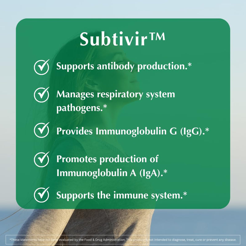PROVITA Subtivir | Immune Support Supplement | Bacillus Subtilis DE111 | IgG-Rich Colostrum | Andrographis Paniculata | Respiratory Health | Lung Support | Immunoglobulin | Immune Booster | 60 Caps