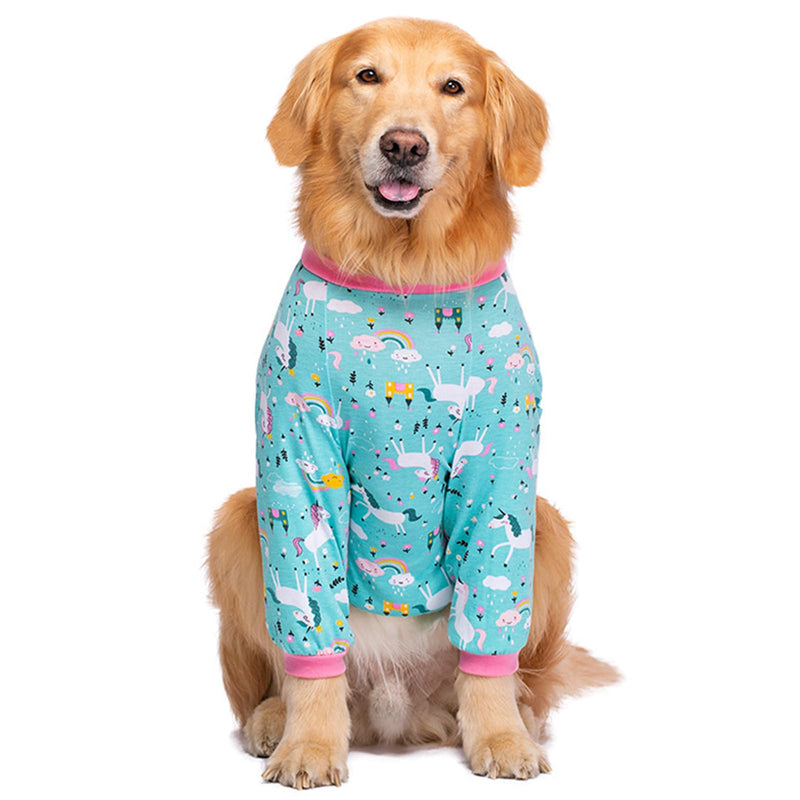 Dog Front Leg Surgery Recovery Clothes,Dog Elbow Protector Suit for Medium Large Dogs,Dog Joint Recovery Sleeve for Female Male Dogs,Prevent Licking Wound(Green Horse-XL) XL green - BeesActive Australia