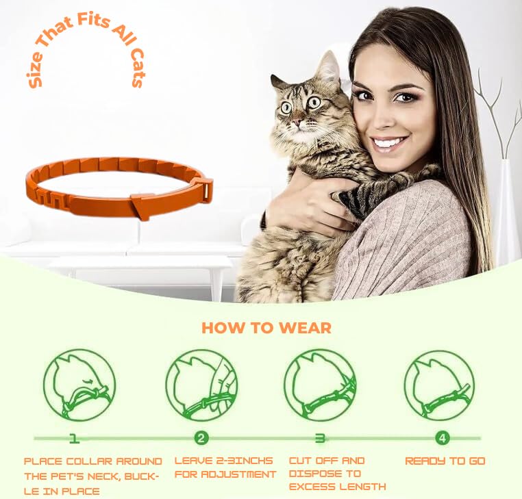 ELVIAN Calming Collar for Cats – Long-Lasting (60 Days) Pheromone Collar, Stress & Anxiety Relief for Indoor/Outdoor Cats, Helps with Loud Noises, Travel, Vet Visits & Behavioral Issues