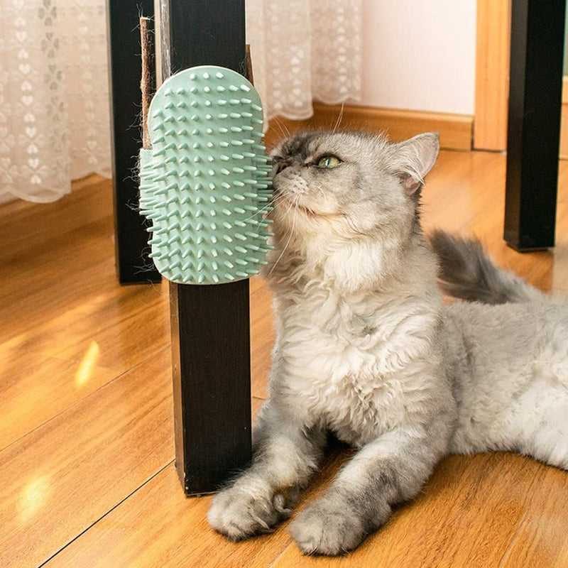 MiOYOOW Cat Self Groomer Soft Elastic Corner Massage Combs Brush for Cat Grooming Bathroom Cleaning Relaxing - BeesActive Australia