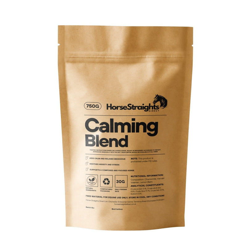 Calming Blend Herbal Supplement for Horses Stress & Behaviour Support g 750g HSD Horse Straights Direct