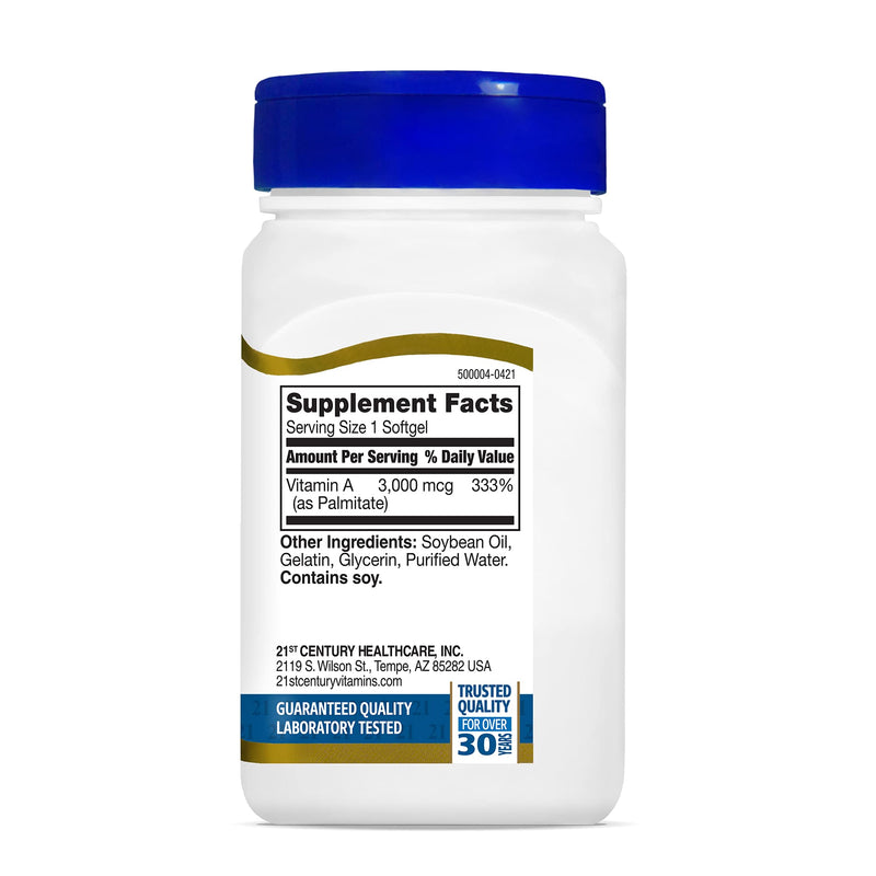 21st Century A 10, 000 I.U. Softgels, 110 Count (Pack of 2)