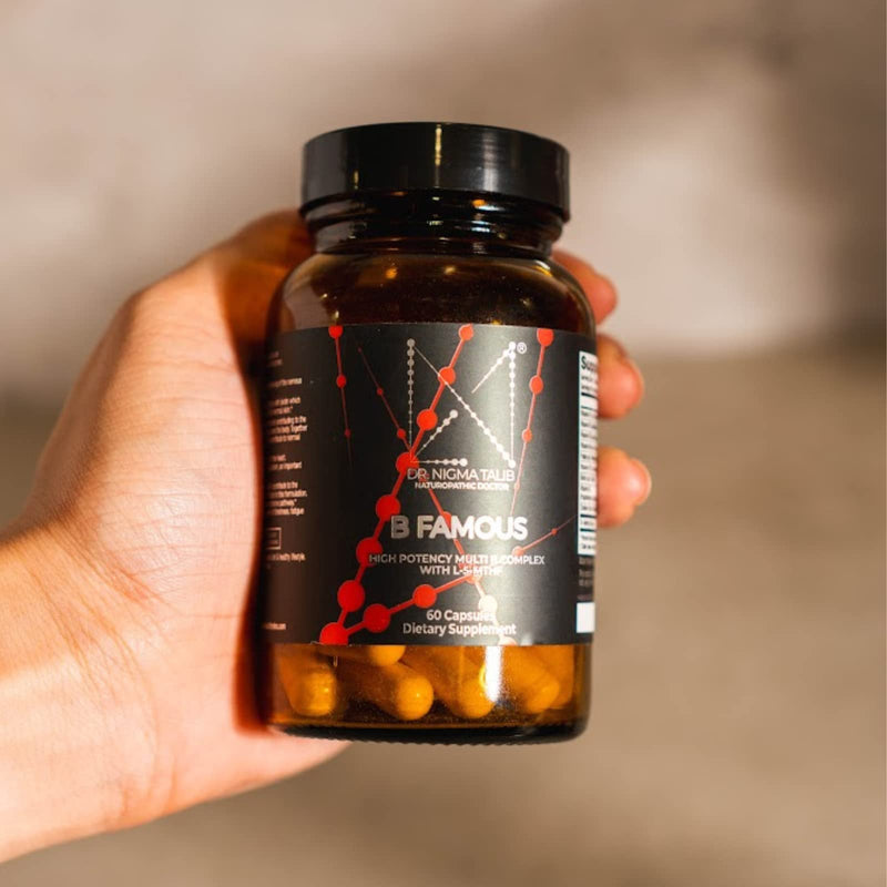 DR. NIGMA B Famous High Potency Multi B Vitamin Complex with L-5-MTHF for Nervous System and Digestive Health and Glowing Skin - 60 Capsules