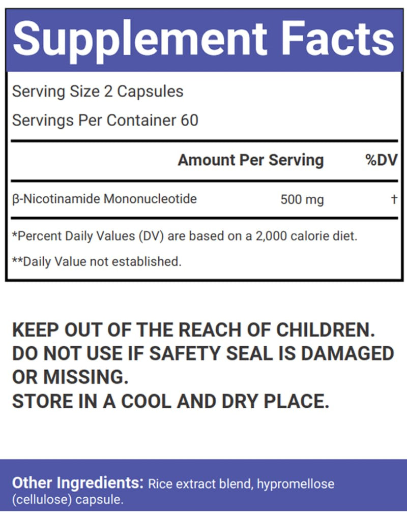 Nicotinamide 500mg Vitamin B3, 120 Capsules - Non-GMO, Gluten Free, Flush Free 1