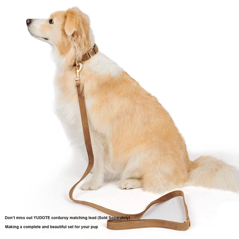 YUDOTE Ultra Soft Dog Collar Natural Cotton Cord for Small Dogs with Sensitive Skin, Brown S (Pack of 1) Brown - BeesActive Australia