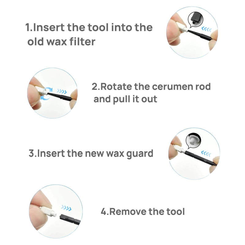 Signia/Connexx Nanocare 3.0 Wax Guards Filters - Cleaning Brush Kits with Carry Case, 8 Packs (64 Total),Sony CRE-C20 Compatible (Same as 10993607) for Siemens/Rexton Hearing Aids