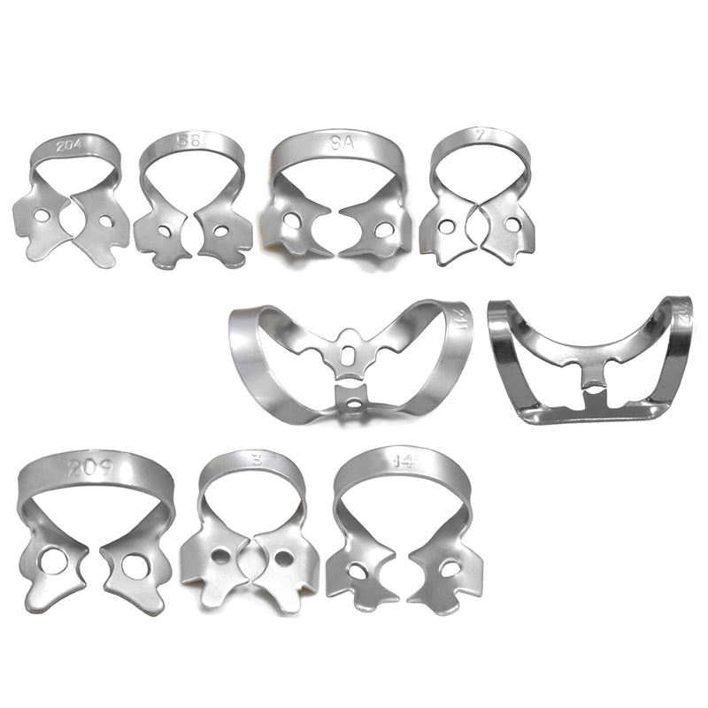 MEDSPO Professional Dental Rubber Dam Clamps | Endodontic Hygenic Brinker Universal Retractors| Tissue Gingival Lower Molars | Restorative Instruments Tools CE (32 Piece Set) 32 Piece Set - BeesActive Australia