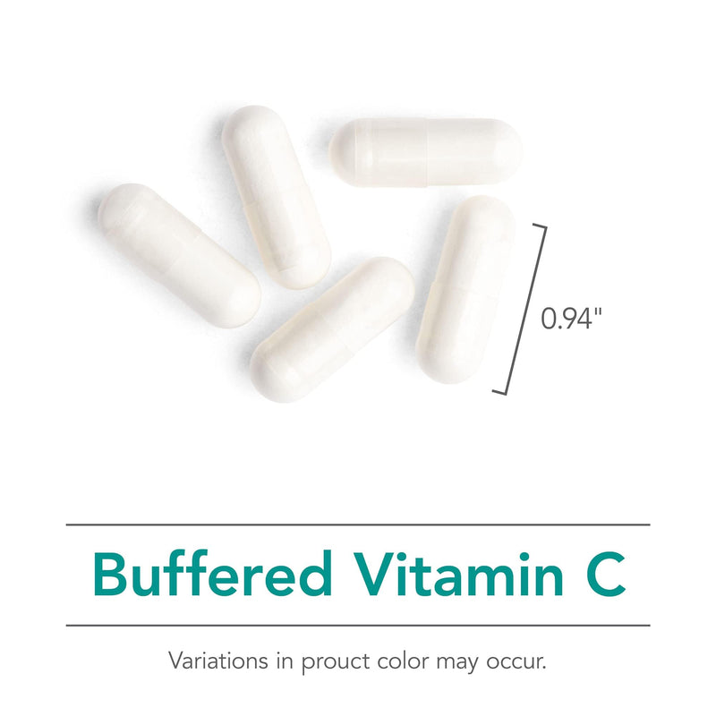 NutriCology Buffered Vitamin C 1000 mg, Immune Support, 120 Count | 1000 mg Buffered Vitamin C in Hypoallergenic Vegetarian Capsules for Immune Support, 60 Servings