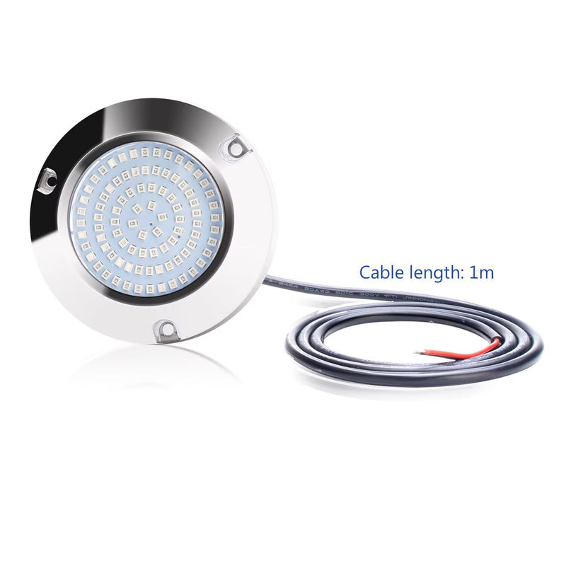 90led Boat Marine Led Underwater Lights,Stainless Steel IP68 Waterproof Surface Mount, for Stern Interior Navigation Deck Courtesy Night Fishing Cruise Ships Yachts Boats Sailboat Pontoon Transom