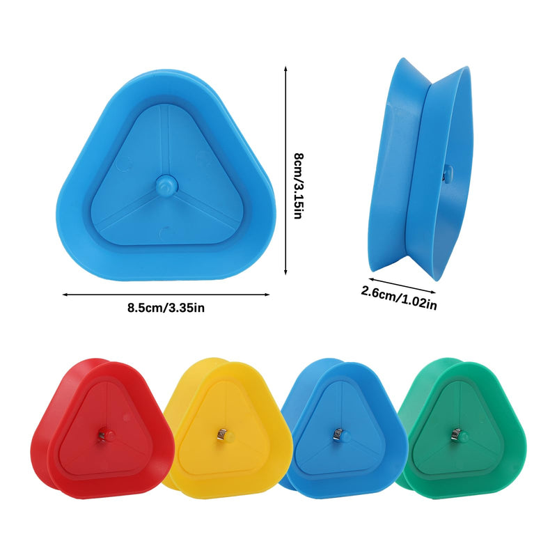 1 Pack Triangle Shaped Hands-Free Playing Card Holder for Kids,Playing Card Games Holder,Adults,Poker Parties,Family Card Game Nights&Classroom Activities (4pack) 4 Pack (Red,yellow,blue,green)
