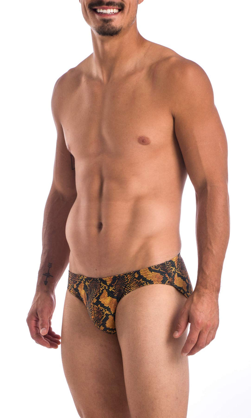 Gary Majdell Sport Mens Print Contour Pouch Bikini Swimsuit Snake Print X-Large