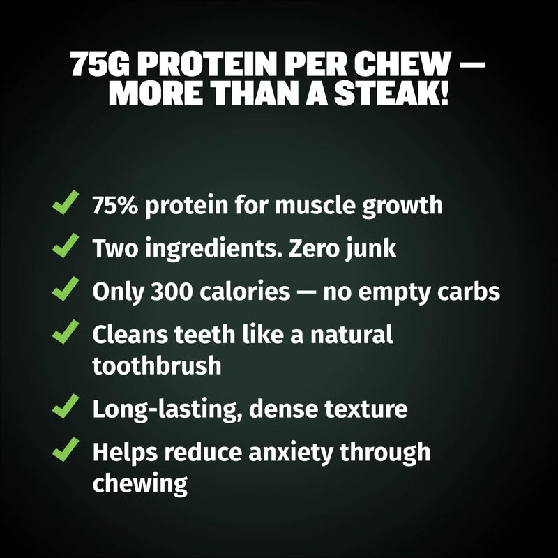 Bully Max High Protein Power Dog Chews – 75% Protein, All-Natural Long Lasting Yak Chews for Aggressive Chewers - Grain-Free Dental Dog Food Treats for Small, Medium & Large Breed Dogs - Lime, 3 Pack 1 Count (Pack of 3)
