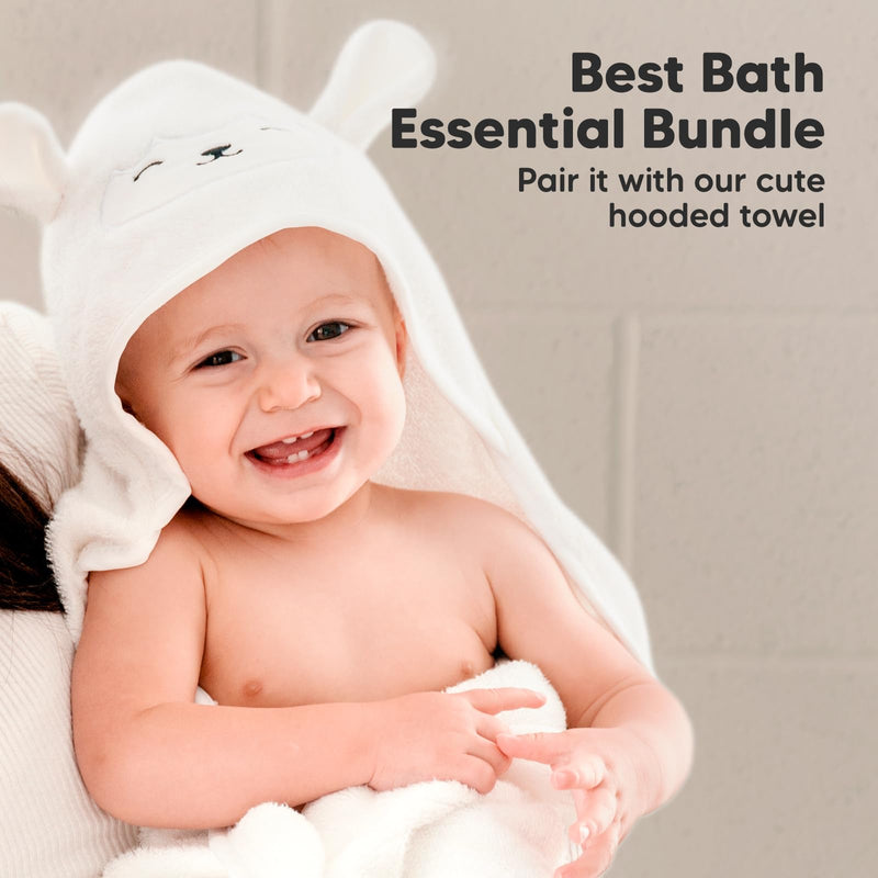6-Pack Baby Washcloths - Soft Viscose Derived from Bamboo Washcloth, Baby Wash Cloths, Baby Wash Cloth for Newborn, Kids, Bath Baby Towels, Face Towel, Face Cloths for Washing Face(White) White - BeesActive Australia