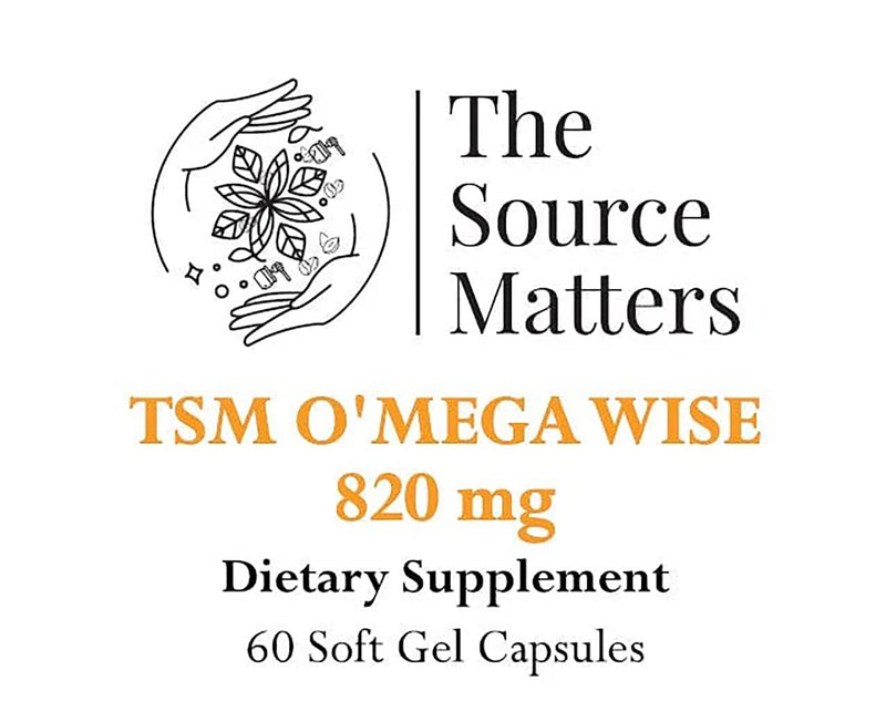 O'MEGA Wise - 820mg High-Concentration Omega-3 Fish Oil with EPA, DHA, DPA for Cardiovascular, Brain, Joint, and Eye Health (60 Softgel Capsules)