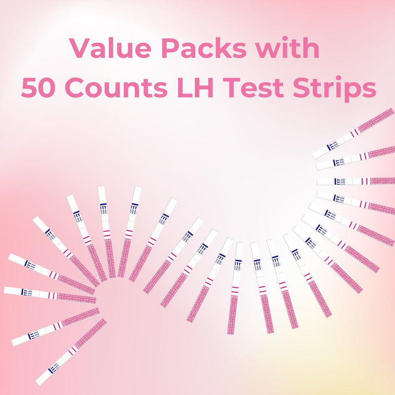 DAVID Ovulation Test Strips, 50 LH Ovulation Predictor Kit with 50 Urine Cups, Accurate Fast Result High Sensitivity Home Test Fertility Test for Women - BeesActive Australia