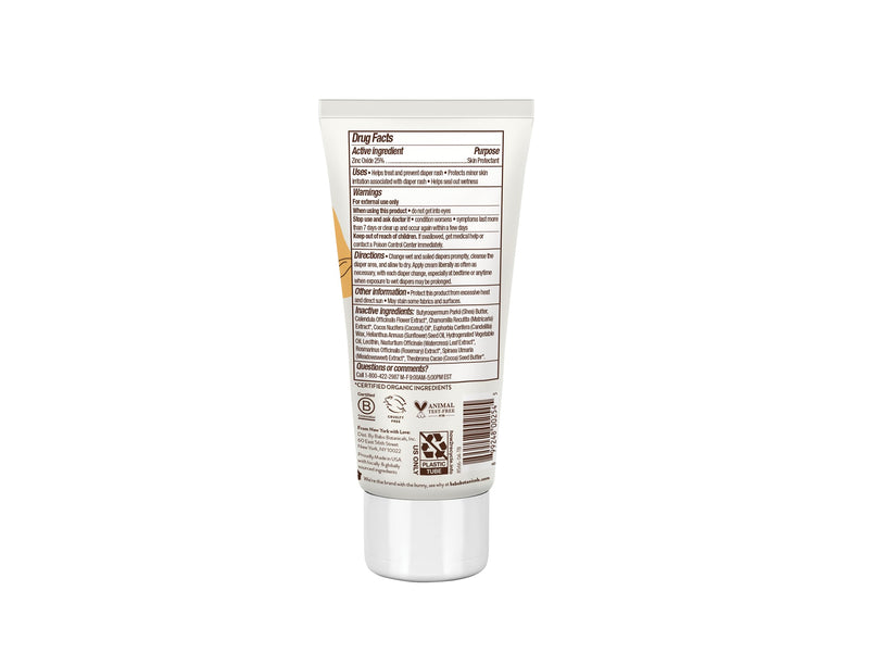 Babo Botanicals Sensitive Baby Fragrance-Free Diaper Cream - 25% Natural Zinc Oxide - Calendula, Shea & Cocoa Butter - EWG Verified - Vegan 3 Ounce (Pack of 1)