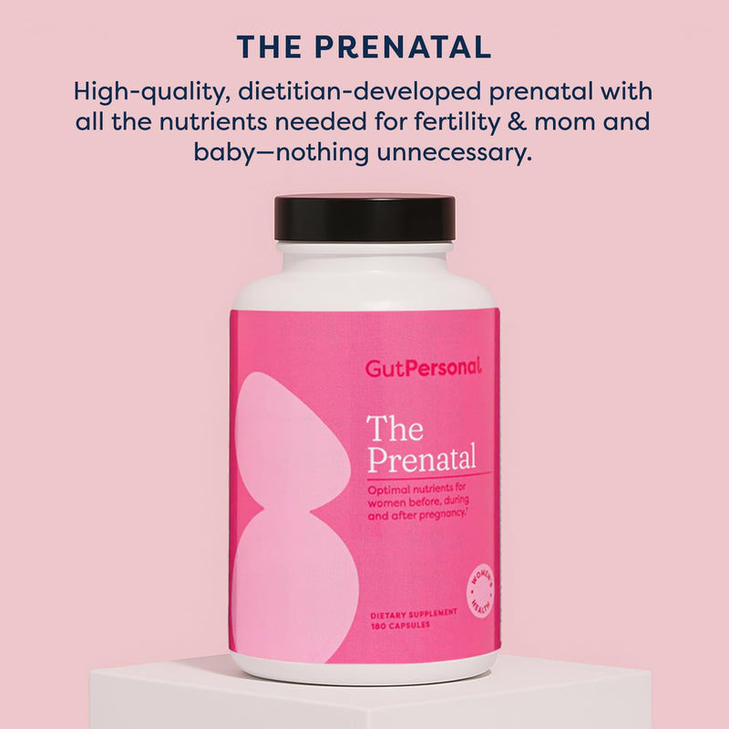 GutPersonal The Prenatal Supplement, Alleviates Morning Sickness and Contains Essential Nutrients Formulated to be the Complete Prenatal and Postnatal Support - 180 Capsules