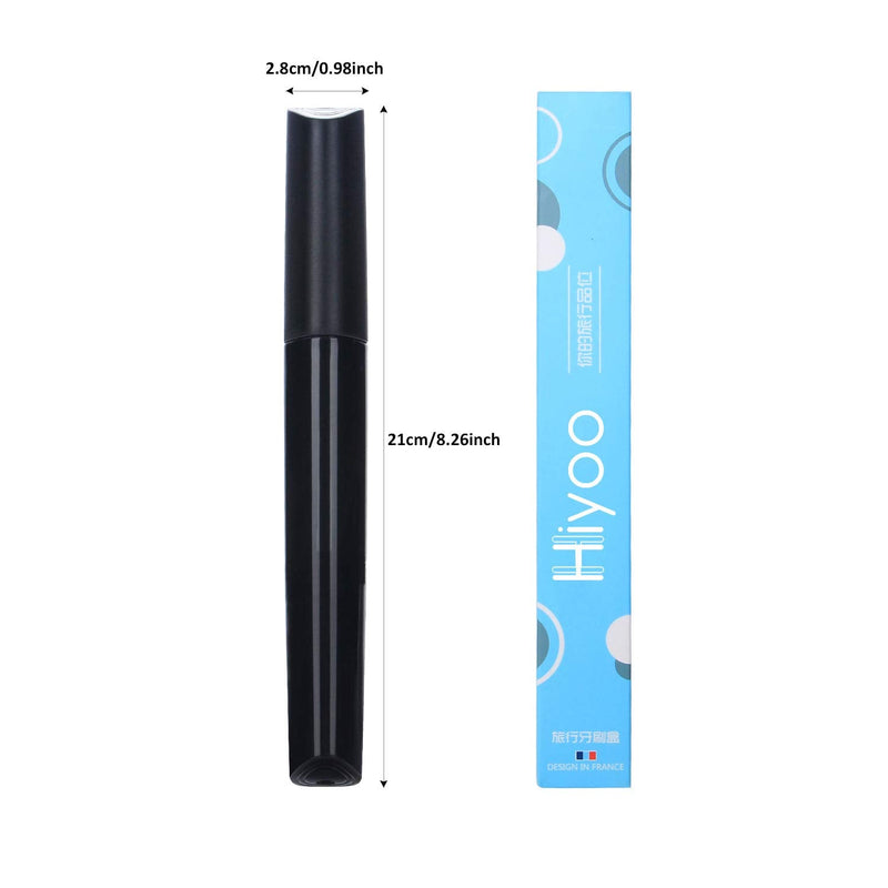 Toothbrush Travel Case, Plastic Container Toothbrush Holder Brushes Box Breathable Design with Air Hole More Toothbrush Tube Container for Home Daily Business Use (Black) Black - BeesActive Australia
