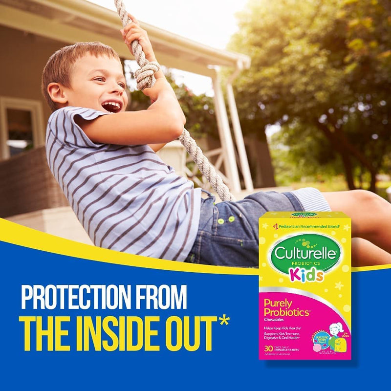 Culturelle Kids Chewable Daily Probiotic for Kids,Ages 3+,#1 Pediatrician-Recommended Brand,Natural Berry Flavored Daily Probiotics for Digestive Health,Oral Care & Immune Support,30 Count (Pack of 3) 30 Count (Pack of 3)