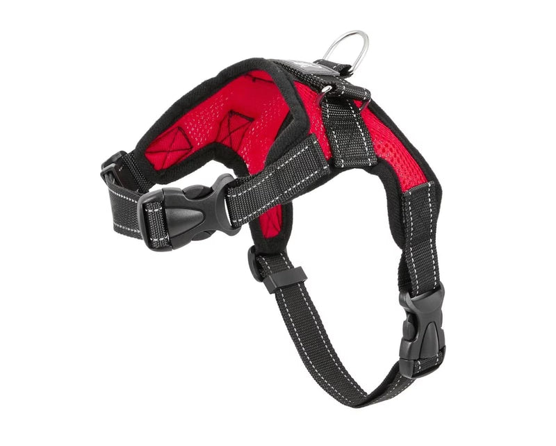 Dog Harness Small Sized Dog - All Weather Mesh overhead adjustable no pull Vest Puppy reflective Harness with handle for Small and Medium Dogs by Copatchy - Harness (Red) Small Red - BeesActive Australia