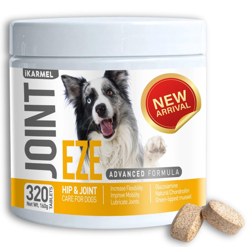 Joint Supplements for Dogs | Hip and Joint Care | with Glucosamine, Chondroitin, and Green-Lipped Mussels | Puppy to Senior Dog Treats for Stiff Joints 320