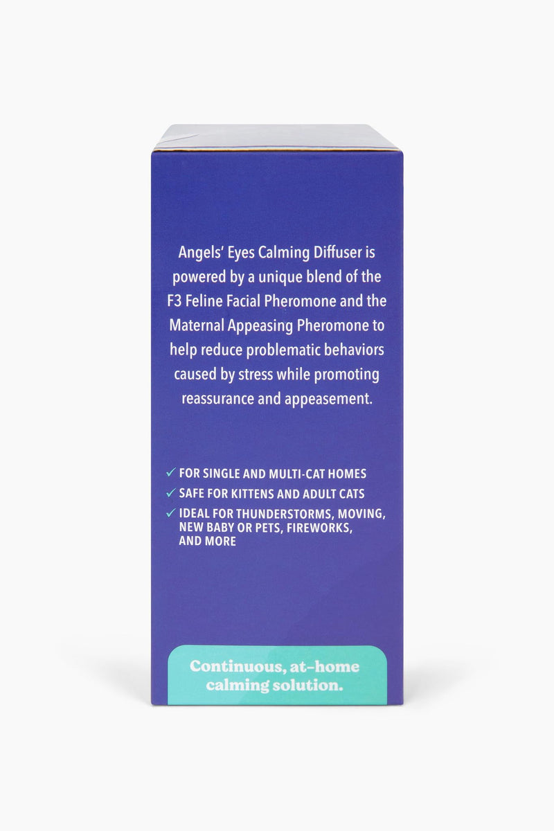 ANGELS' EYES Advanced Pheromone Calming Solution for Cats, 30-Day Starter Kit, Plug-in Diffuser + Refill, Helps Reduce Hiding, Scratching, Stress & Spraying, Multi-Cat Homes
