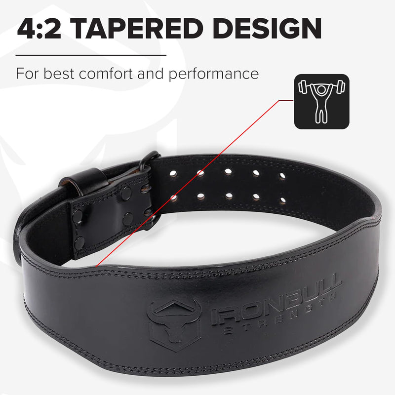 7mm Leather Weight Lifting Belt (IPF, USAPL, USPA, IPL USAW & IWF Approved) - 4" to 2” Tapered Premium Weightlifting Belt for Olympic Lifting, Powerlifting, Cross training, Gym, Workout & Weight Training - Weightlifting Belts for Men and Women Medium - BeesActive Australia