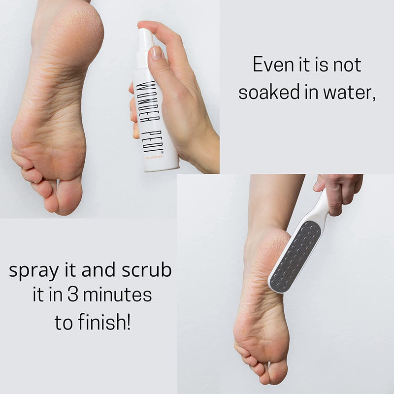 Callus Remover - Three Minutes Quick Fix- Foot File Rasp - Instant Foot Exfoliating Softener Peel Spray, Heels Callus Scrubber File - Home Spa Pedicure Treatment. Wonder Pedi 1 Count (Pack of 1) - BeesActive Australia