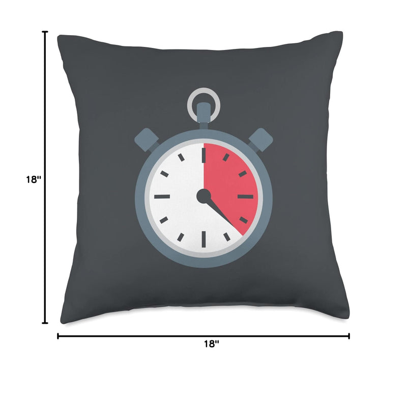 Stopwatch Costume Throw Pillow 18x18