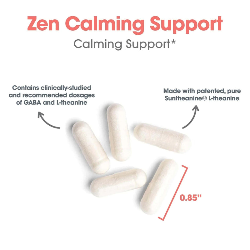 Nutricology ZenMind 550 mg GABA and 200 mg L-Theanine, 120 Capsules | Non-Drowsy GABA and L-Theanine Formula for Calmness and Relaxation Support Day or Night, 60 Servings