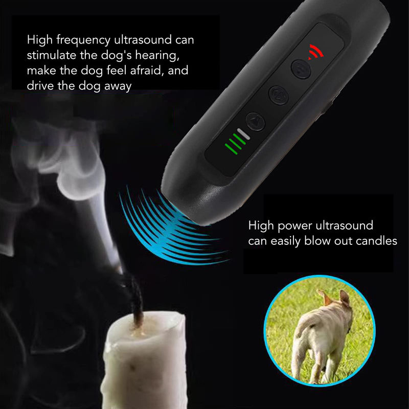 Ultrasonic Anti Barking Device, 3 Modes Dog Barking Control Device with High Bright Flashlight Humane No Bark Device for Training Indoor Outdoor