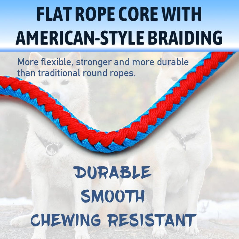 Two Dog Leash Splitter – Heavy-Duty No-Tangle Double Dog Leash with Multi-Layer Braided Rope, Zinc Alloy Clips, and Durable Fixed-Length Design for Walking Two Dogs - BeesActive Australia