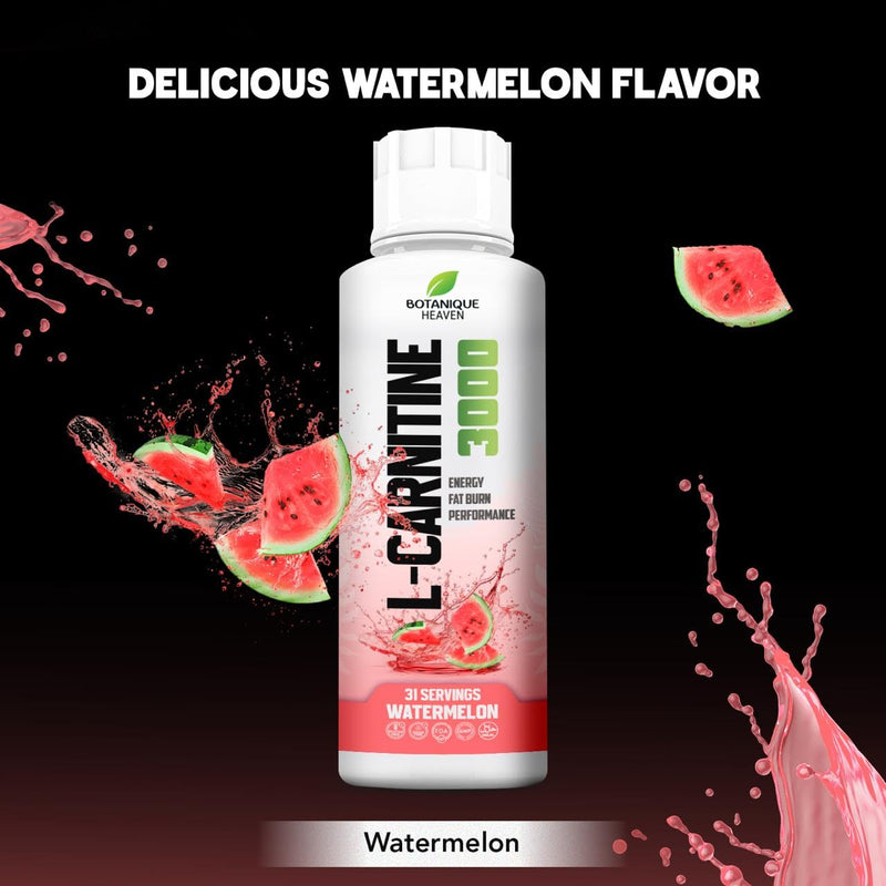 L-Carnitine Liquid 3000mg Per Serving | High Strength Liquid Carnitine | Energy & Metabolism Support | 31 Servings | Sugar Free, Vegan | Watermelon