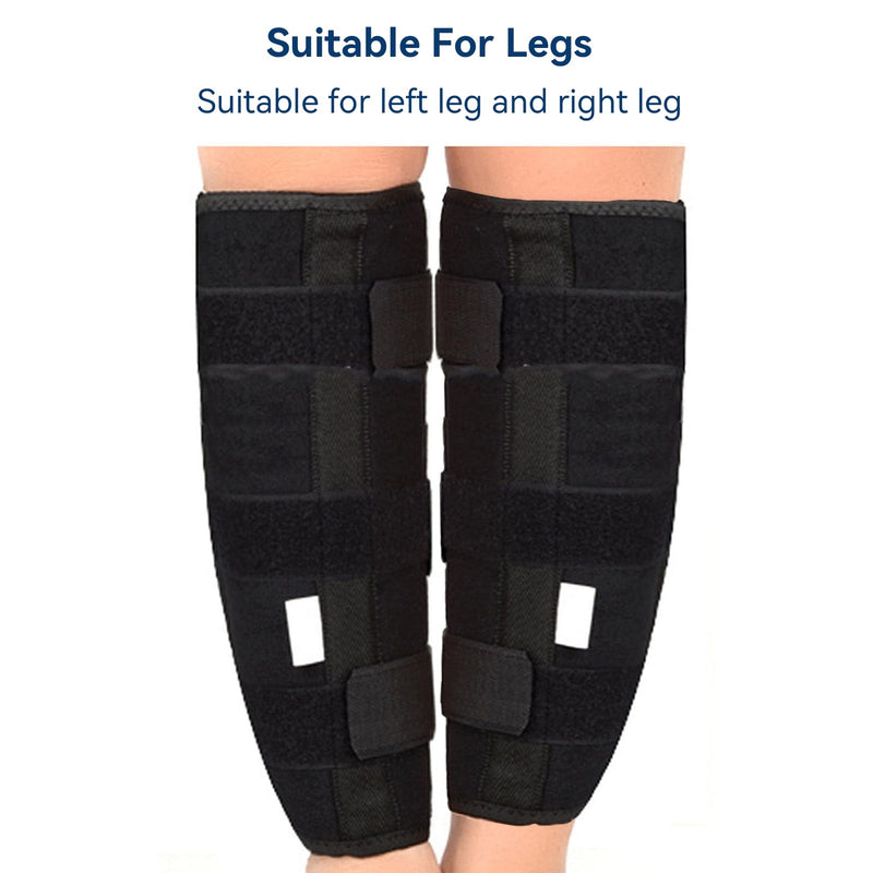 Calf Fixed Stabilizer, Comfortable Calf Support Strap Splint Tibia and Fibula Protector Shank Fracture Fixation Strap for Men and Women(M) M