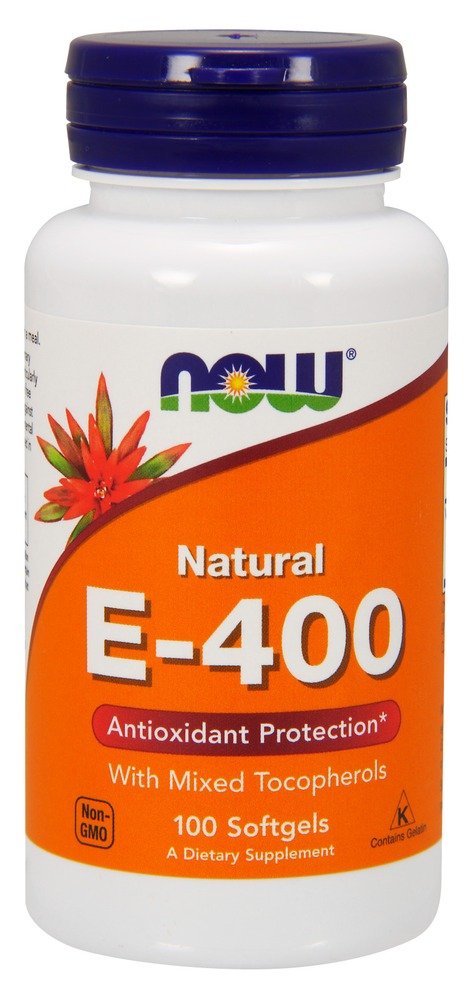 Now Foods Vitamin E-400 Mixed Tocopherols - 100 Softgels