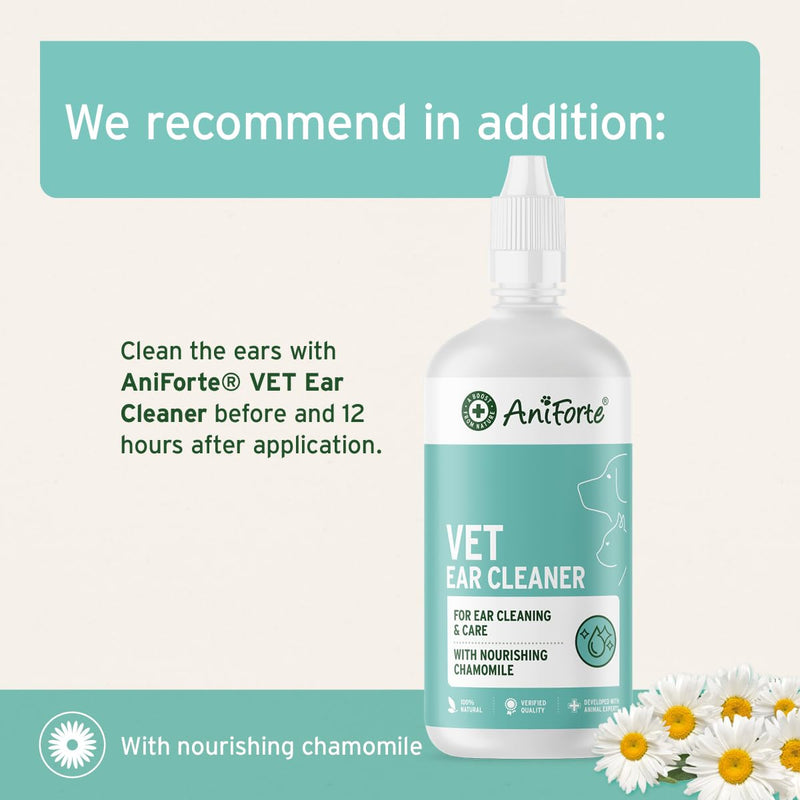 AniForte Ear Mite Drops 50ml for Dogs, Cats, Rodents and Pets - gentle support in case of ear mites, natural ear-drops