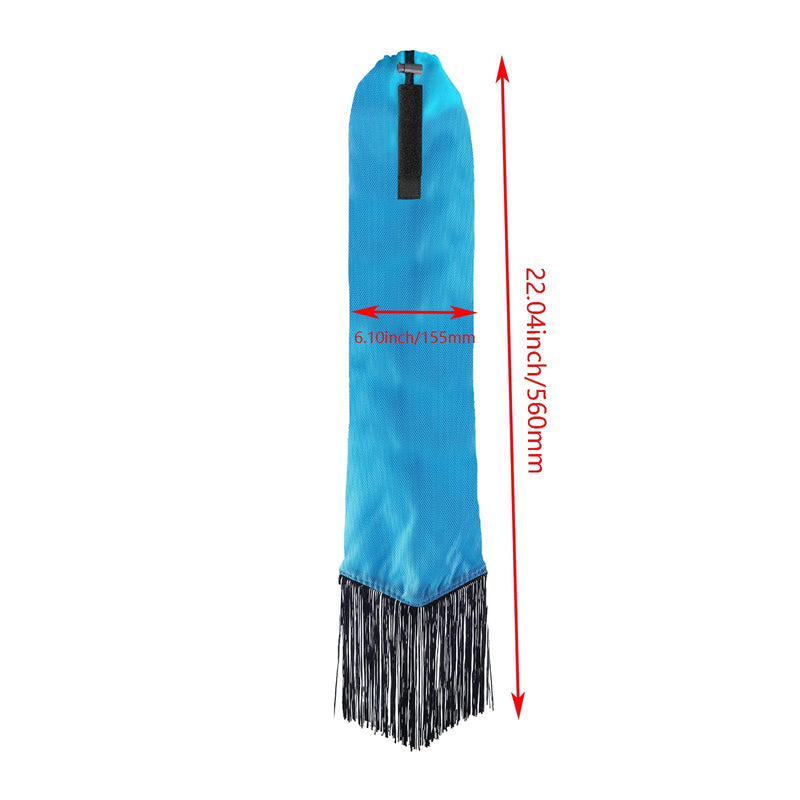 2Pcs Horse Tail Bag with Fringe & Snap, Smooth Lightweight Adjustable Fastener Nylon Horse Tail Bag with Fringe, Easy to Wear and Wrap (Blue) - BeesActive Australia
